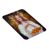 Göttin mit einem Teller voller KI-Kunst Magnet (Rechte Seite)