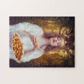 Göttin mit einem Teller voller KI-Kunst Puzzle (Horizontal)