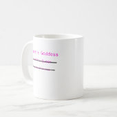 Göttin mit Linien Kaffeetasse (Vorderseite Links)