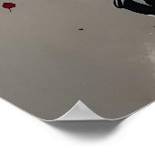 Göttin mit Rote Rosen Poster (Ecke)