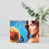 Göttin mit Spaghetti- und Fleischbällchen Po Postkarte (Stehend Vorderseite)