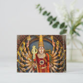 Göttin mit vielen Waffen Postkarte (Stehend Vorderseite)