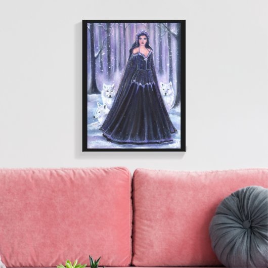 Göttin mit Wölfen von Renee Lavoie Leinwanddruck (Insitu (Wohnzimmer))