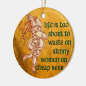 Göttin-Motto Keramik Ornament (Links)