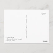 Göttin Postkarte (Rückseite)