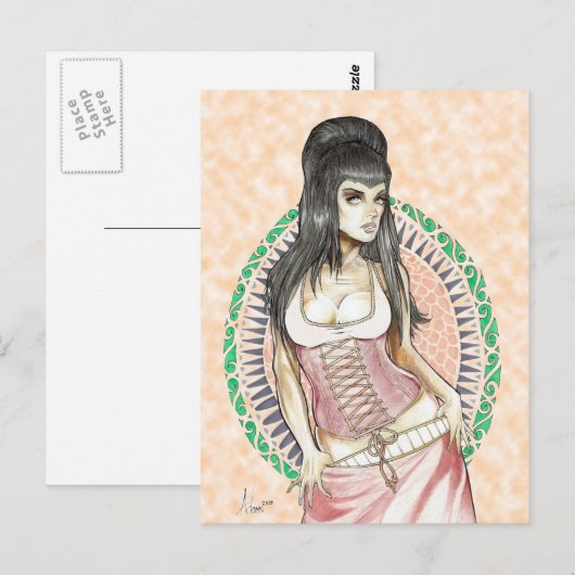 Göttin Postkarte (Vorne/Hinten)