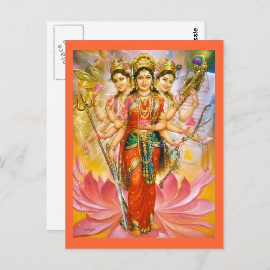 Göttin Postkarte (Vorne/Hinten)