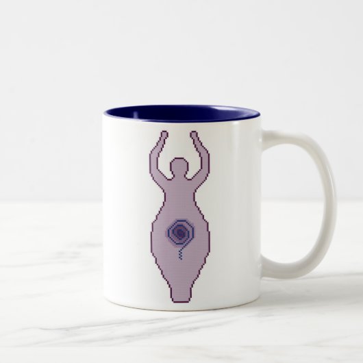 Göttin-Querstich Zweifarbige Tasse (Rechts)