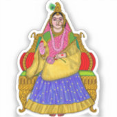 Göttin Radha Aufkleber (Vorderseite)