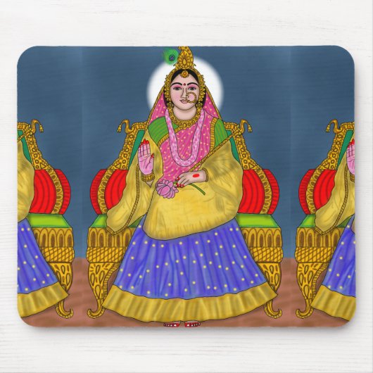 Göttin Radha-Mauspad Mousepad (Vorne)