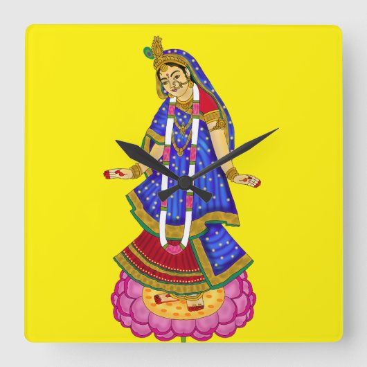 Göttin Radha Wanduhr (Vorderseite)