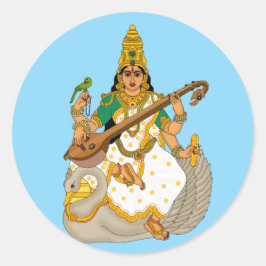 Göttin Saraswati Aufkleber