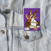 Göttin Saraswati Knopf Button (Insitu)