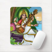 Göttin Saraswati-Mauspad Mousepad (Mit Mouse)