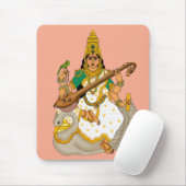 Göttin Saraswati-Mauspad Mousepad (Mit Mouse)