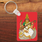 Göttin Saraswati Schlüsselanhänger (Vorderseite)