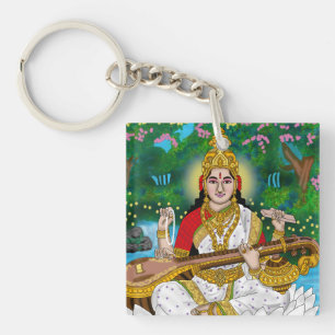 Göttin Saraswati Schlüsselanhänger