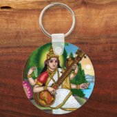 Göttin Saraswati Schlüsselanhänger (Vorderseite)