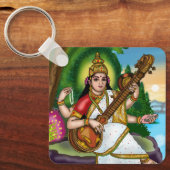Göttin Saraswati Schlüsselanhänger (Vorderseite)