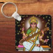 Göttin Saraswati Schlüsselanhänger (Vorderseite)
