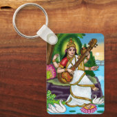 Göttin Saraswati Schlüsselanhänger (Vorderseite)