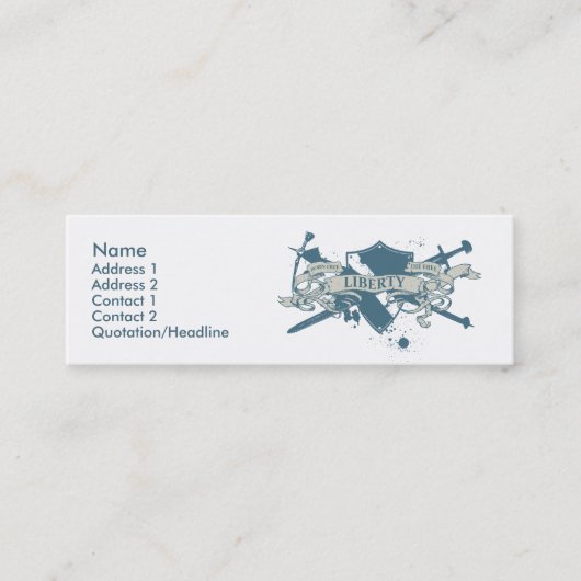 Göttin-Schild-Visitenkarte Mini Visitenkarte (Vorderseite)