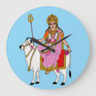Göttin Shailputri Wanduhr