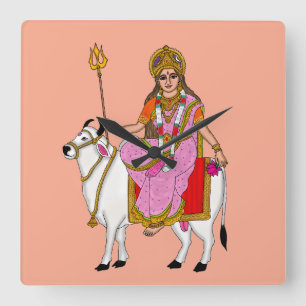 Göttin Shailputri Wanduhr