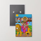 Göttin Skandamata Knopf Button (Vorderseite/Rückseite)