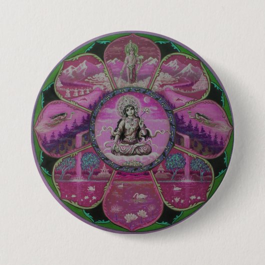 Göttin-Tara-Mandala Button (Vorderseite)