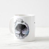Göttin Tree, wenn Sie auf Lila schauen Kaffeetasse (Vorderseite Links)