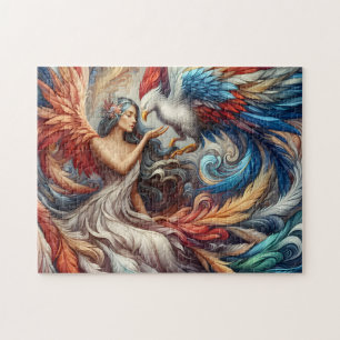 Göttin und Feuervogel Puzzle