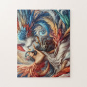 Göttin und Feuervogel Puzzle (Vertikal)