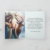 Göttin und Hirschgeplagte Winter Solstice Card Karte (Innenseite)