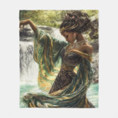 Göttin verzaubern durch magischen Wasserfall Fleecedecke (Vorderseite)