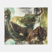 Göttin verzaubern durch magischen Wasserfall Fleecedecke (Vorderseite (Horizontal))