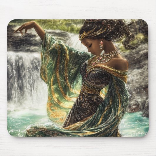 Göttin verzaubern durch magischen Wasserfall Mousepad (Vorne)