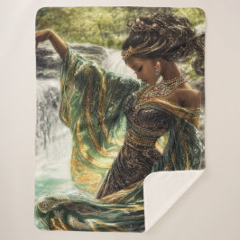 Göttin verzaubern durch magischen Wasserfall Sherpadecke