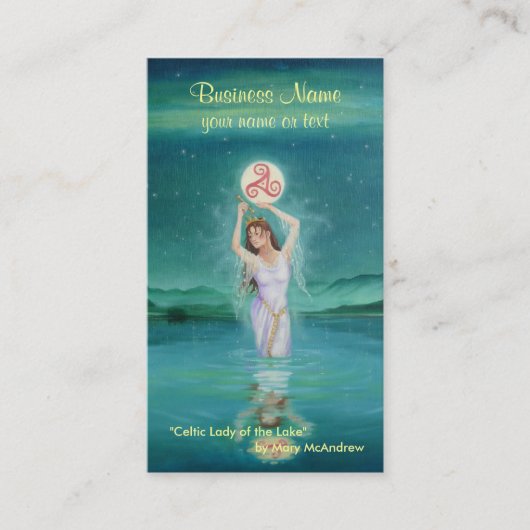 Göttin-Visitenkarte/keltische Dame von See Visitenkarte (Vorderseite)