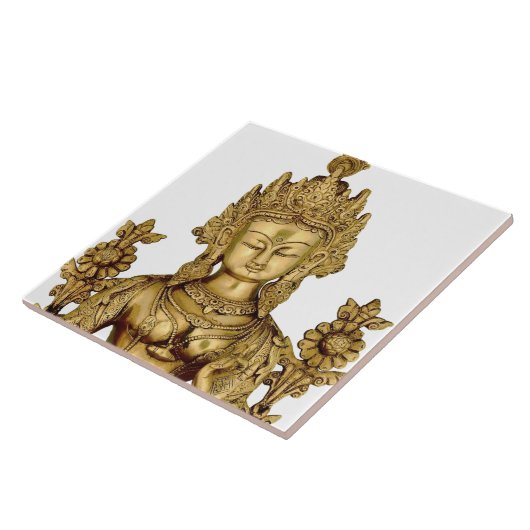 Göttin-Yoga-Tibet-Kunst-Frieden Taras Buddha Fliese (Seite)