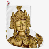 Göttin-Yoga-Tibet-Kunst-Frieden Taras Buddha Großer Weihnachtsstrumpf (Vorderseite)