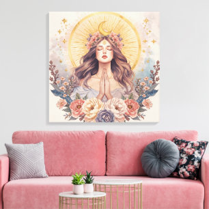 Göttinnen-Boho-Wandkunst   Göttliche feminine Ener Leinwanddruck