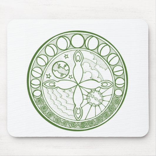 Göttinnen der Elemente Mousepad (Vorne)