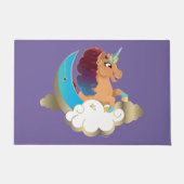 Göttlich das Einhorn | Mond und Wolken Fußmatte (Vorderseite)