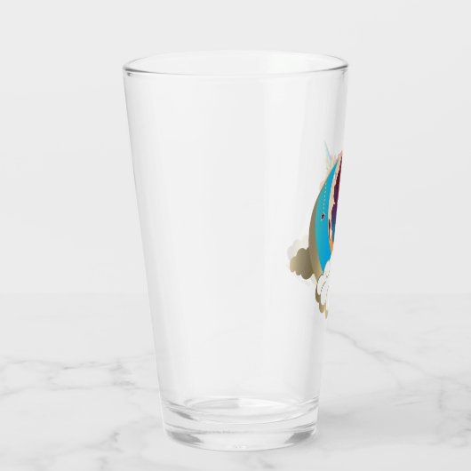 Göttlich das Einhorn | Mond und Wolken Glas (Rechts)