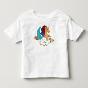 Göttlich das Einhorn Mond und Wolken Kleinkind T-shirt
