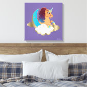 Göttlich das Einhorn | Mond und Wolken Leinwanddruck (Insitu (Schlafzimmer))