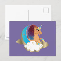 Göttlich das Einhorn | Mond und Wolken