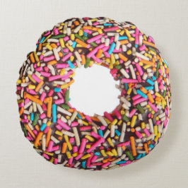 Göttlich dekadent Doughnut Sprinkles zurück Rundes Kissen