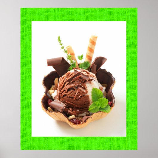 Göttlich dekadenter Eiscreme-Plakat Poster (Vorne)